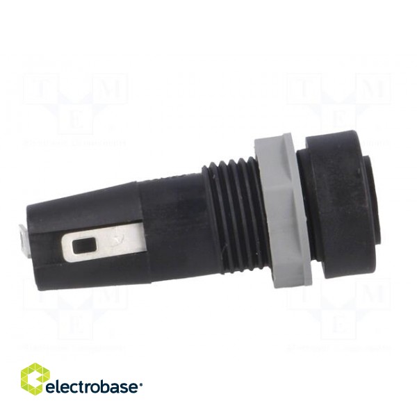 Fuse holder | cylindrical fuses | 5x20mm | 10A | on panel | black | 5mΩ image 8
