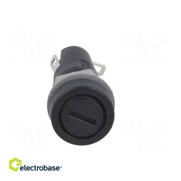 Fuse holder | cylindrical fuses | 5x20mm | 10A | on panel | black | 5mΩ image 10