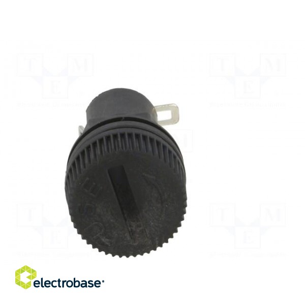 Fuse holder | cylindrical fuses | 5x20mm | 10A | on panel | black | 5mΩ image 10