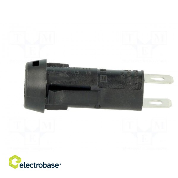 Fuse holder | cylindrical fuses | 5x20mm | 10A | on panel | black | FPG3 image 3