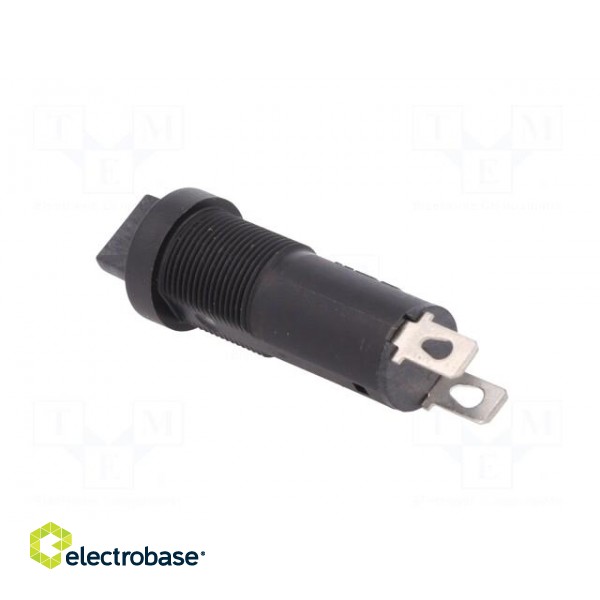 Fuse holder | cylindrical fuses | 5x20mm | 10A | Mounting: on panel image 5