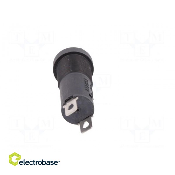 Fuse holder | cylindrical fuses | 5x20mm | 10A | on panel | black | FBS1 image 6