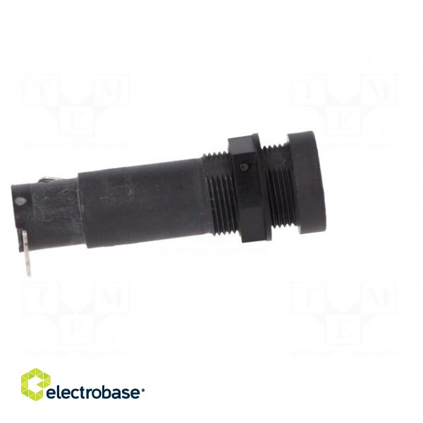 Fuse holder | cylindrical fuses | 5x20mm | 10A | on panel | black | FEU image 8
