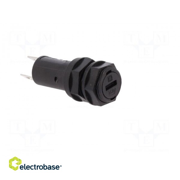 Fuse holder | cylindrical fuses | 5x20mm | 10A | Mounting: on panel image 9