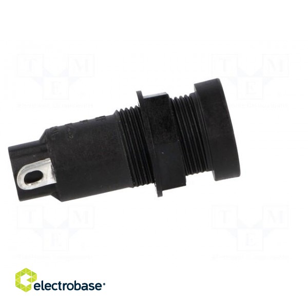 Fuse holder | cylindrical fuses | 5x20mm | 10A | on panel | black | FEF image 8