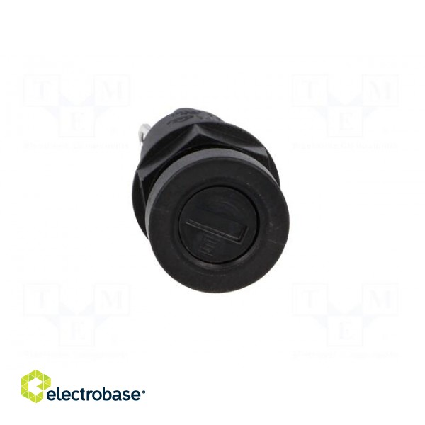 Fuse holder | cylindrical fuses | 5x20mm | 10A | on panel | black | FEF image 10