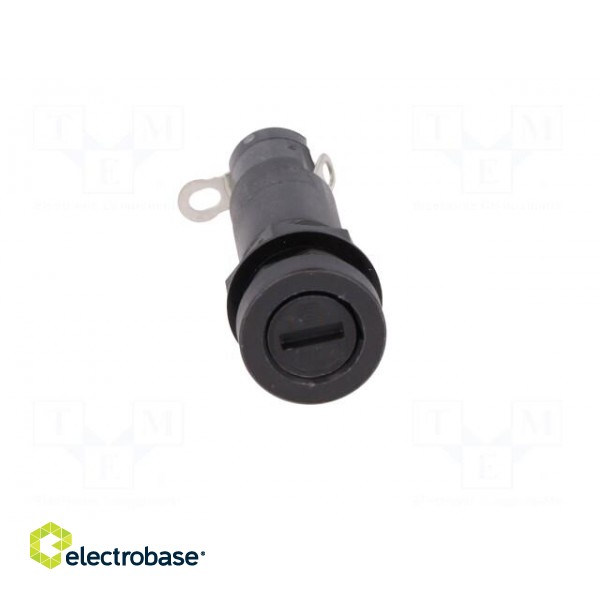 Fuse holder | cylindrical fuses | 5x20mm | 10A | on panel | black | FEU image 10