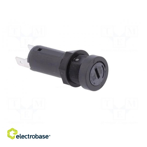 Fuse holder | cylindrical fuses | 5x20mm | 10A | Mounting: on panel image 9