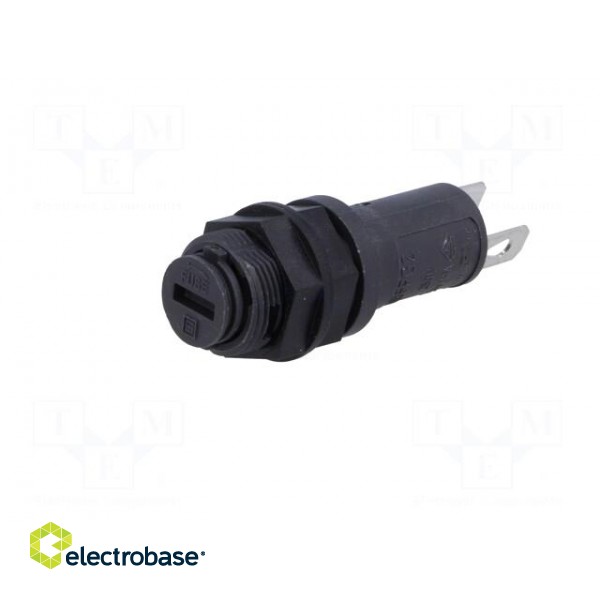 Fuse holder | cylindrical fuses | 5x20mm | 10A | Mounting: on panel image 2