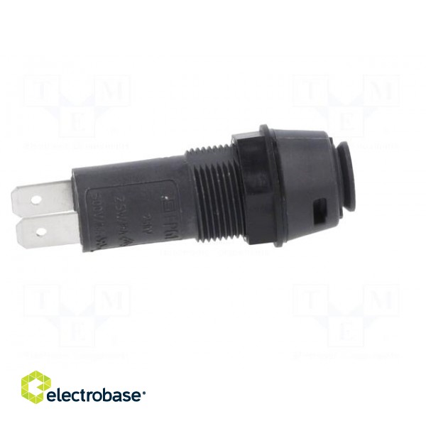 Fuse holder | cylindrical fuses | 5x20mm | 10A | on panel | black | FPG1 image 7