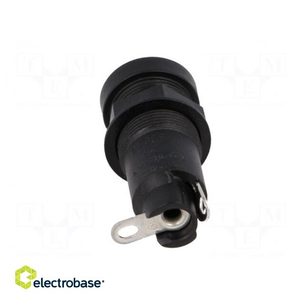 Fuse holder | cylindrical fuses | 5x20mm | 10A | on panel | black | FEF image 6