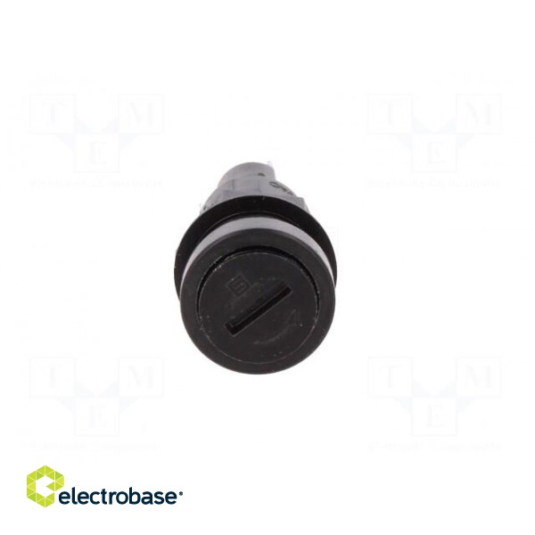 Fuse holder | cylindrical fuses | 5x20mm | 10A | Mounting: on panel paveikslėlis 10