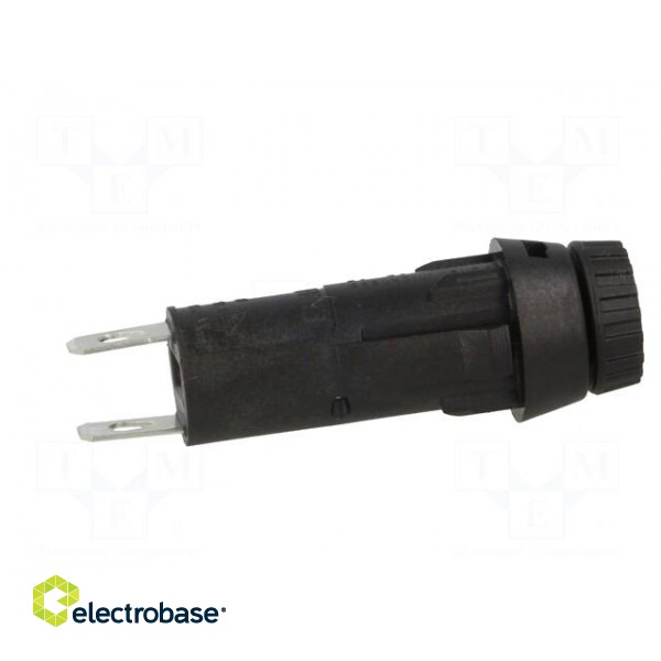 Fuse holder | cylindrical fuses | 5x20mm | 10A | on panel | black | FPG3 image 8