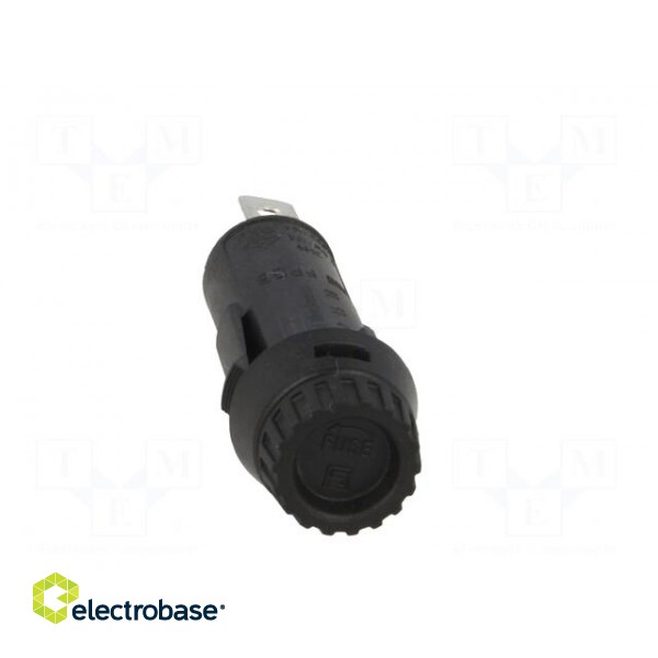 Fuse holder | cylindrical fuses | 5x20mm | 10A | on panel | black | FPG3 image 10
