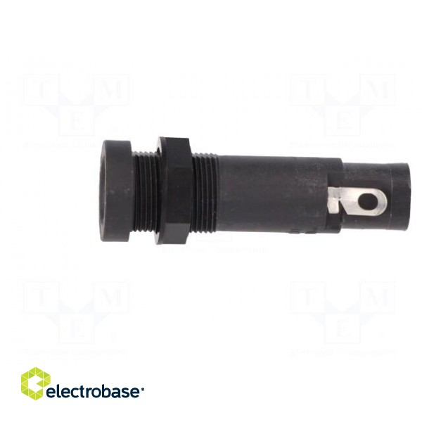 Fuse holder | cylindrical fuses | 5x20mm | 10A | on panel | black | FEU image 4