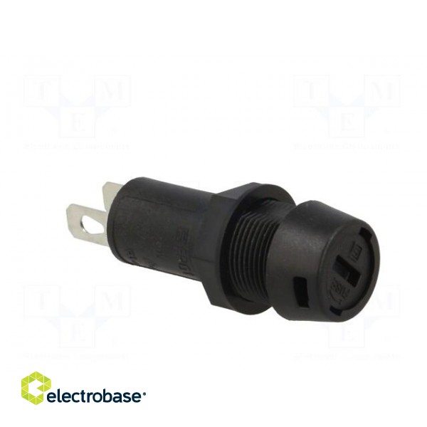Fuse holder | cylindrical fuses | 5x20mm | 10A | Mounting: on panel image 9