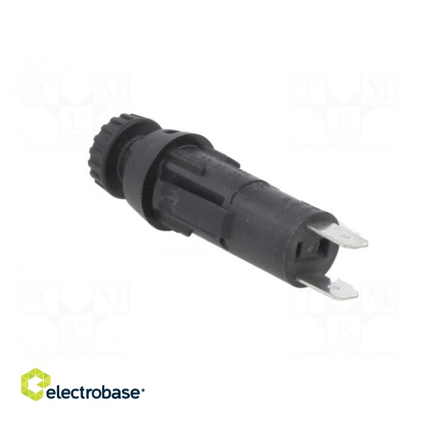 Fuse holder | cylindrical fuses | 5x20mm | 10A | on panel | black | FPG3 image 4