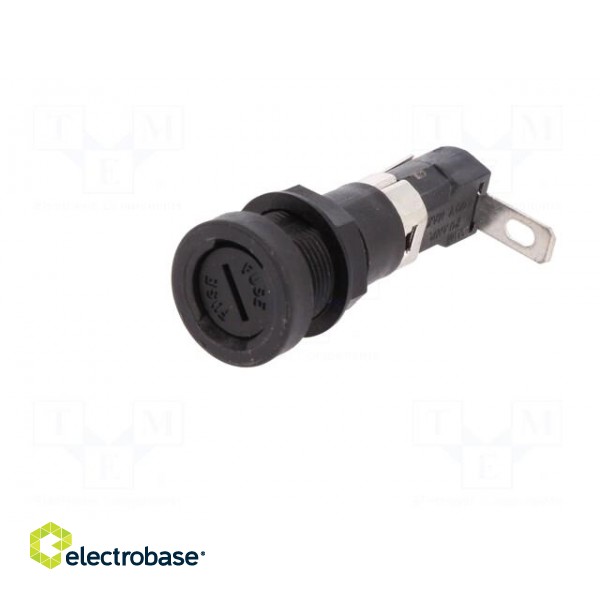 Fuse holder | cylindrical fuses | 5x20mm | 16A | 250V | on panel image 3