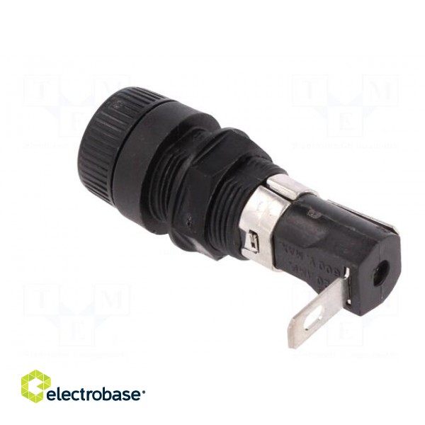 Fuse holder | cylindrical fuses | 5x20mm | 16A | 250V | on panel фото 5