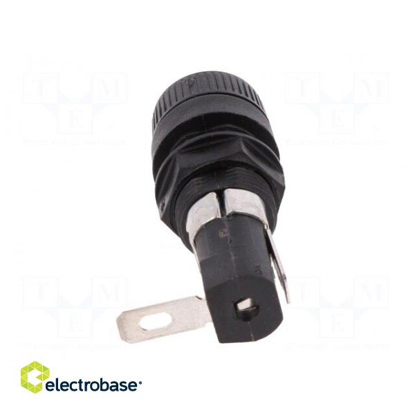 Fuse holder | cylindrical fuses | 5x20mm | 16A | 250V | on panel фото 6