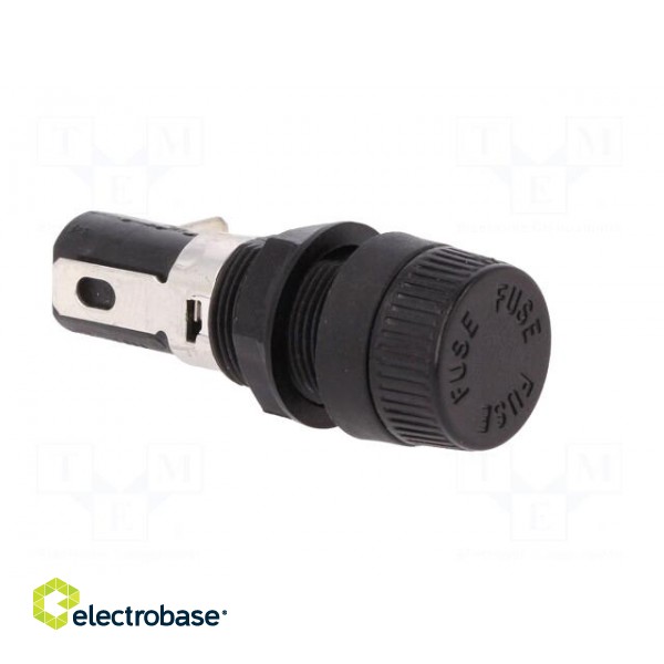 Fuse holder | cylindrical fuses | 5x20mm | 16A | 250V | on panel фото 9