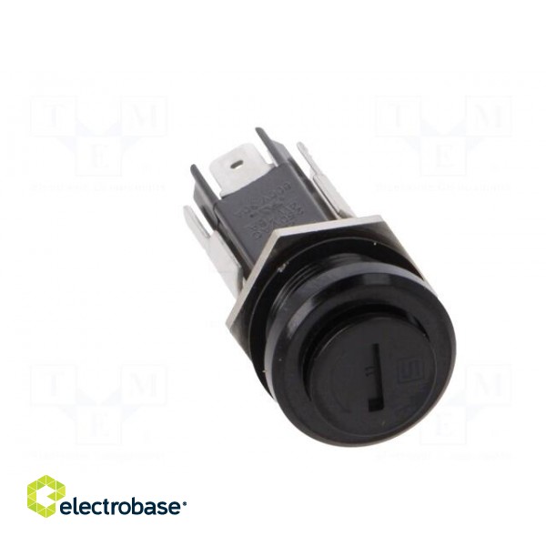 Fuse holder | cylindrical fuses | 5x20mm | 16A | on panel | black | FIZ фото 9