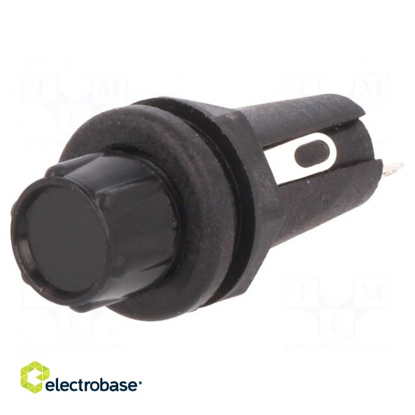 Fuse holder | cylindrical fuses | 5x20mm | 250V | Mounting: on panel image 1