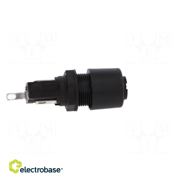 Fuse holder | cylindrical fuses | 5x20mm | 250V | on panel | black image 8