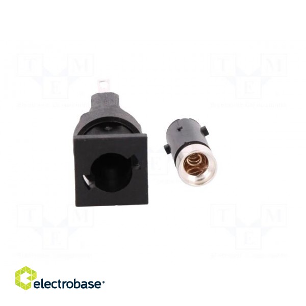 Fuse holder | cylindrical fuses | 5x20mm | 250V | on panel | black image 9