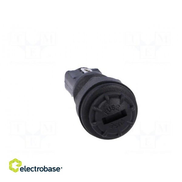 Fuse holder | cylindrical fuses | 5x20mm | 250V | on panel | black image 10
