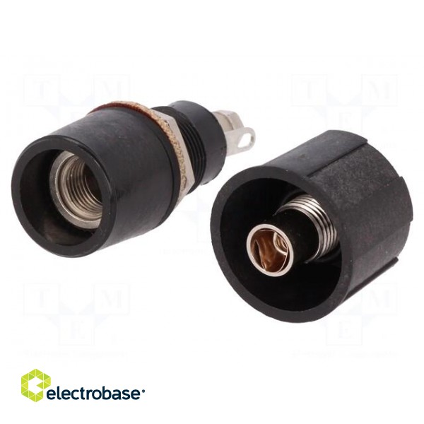 Fuse holder | cylindrical fuses | 5x20mm | 250V | Mounting: on panel image 2