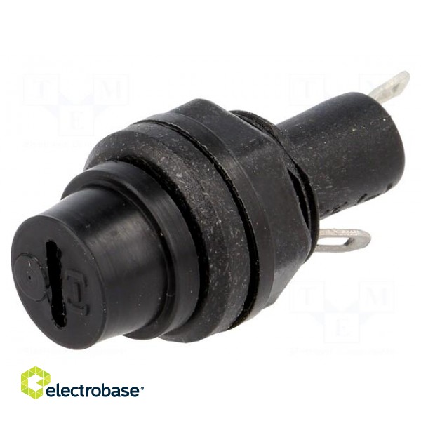 Fuse holder | cylindrical fuses | 5x20mm | 6.3A | 250V | Ø14.5mm фото 1