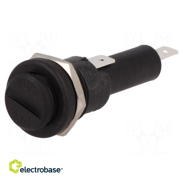 Fuse holder | cylindrical fuses | 6,3x25mm,6,3x32mm | 250V | UL94V-0 image 1