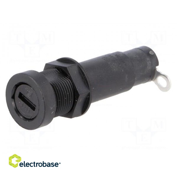 Fuse holder | cylindrical fuses | 6,3x32mm | 10A | Mounting: on panel image 1