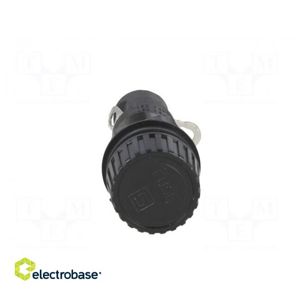 Fuse holder | cylindrical fuses | 6.3x32mm | 10A | on panel | black image 9