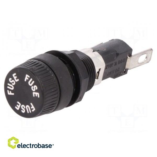 Fuse holder | cylindrical fuses | 6,3x32mm | 16A | 250V | -40÷85°C image 1