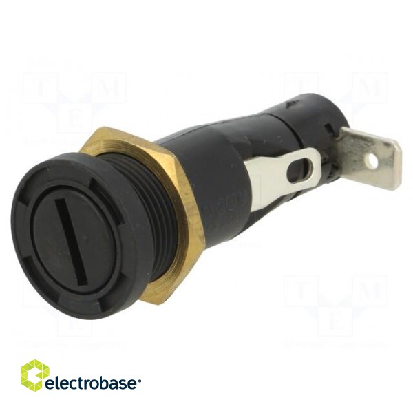 Fuse holder | cylindrical fuses | 6,3x32mm | 16A | 250V | -20÷85°C фото 1