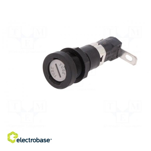 Fuse holder | cylindrical fuses | 6.3x32mm | 16A | 250V | on panel image 3