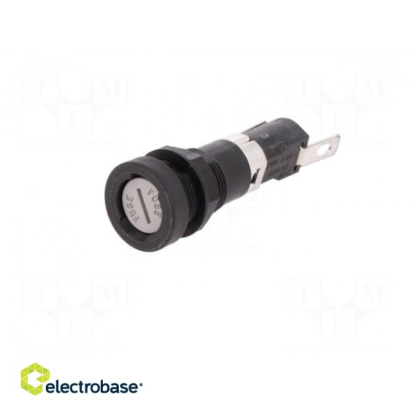 Fuse holder | cylindrical fuses | 6.3x32mm | 16A | 250V | on panel фото 3