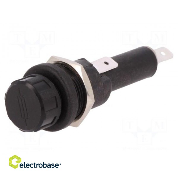 Fuse holder | cylindrical fuses | 6,3x32mm | 250V | -20÷85°C | UL94V-0 image 1