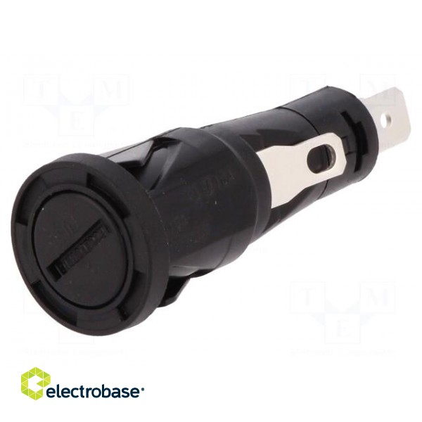 Fuse holder | cylindrical fuses | 6,3x32mm | 250V | -55÷70°C | UL94V-2 image 1