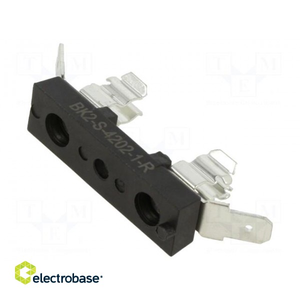 Fuse holder | cylindrical fuses | 6.3x32mm | 25A | on panel | black