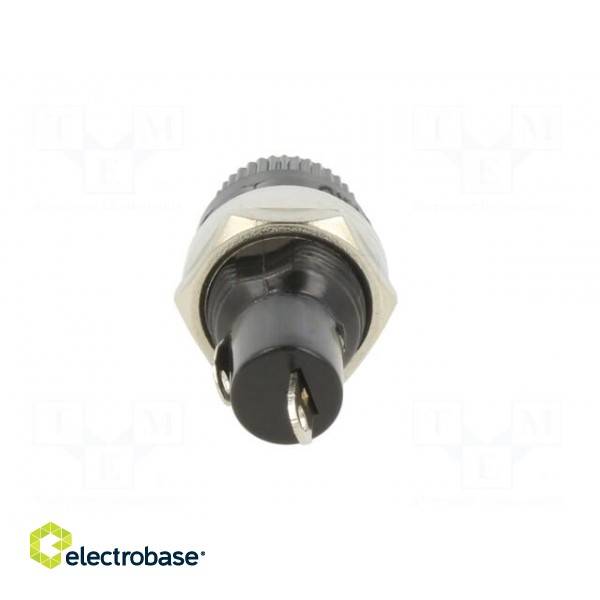 Fuse holder with cover | cylindrical fuses | 5mm | 10A | on panel paveikslėlis 5