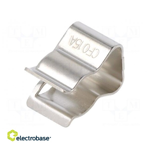 Fuse clips | cylindrical fuses | M3 screw | 10x38mm | 15A | 600VAC