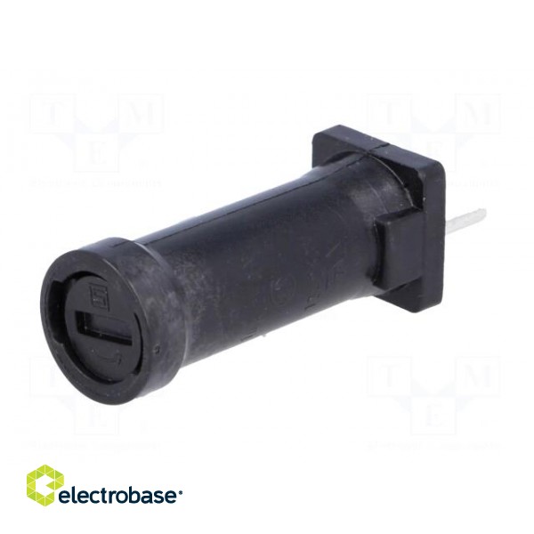 Fuse holder | cylindrical fuses | THT | 5x20mm | -40÷85°C | 6.3A | black image 2