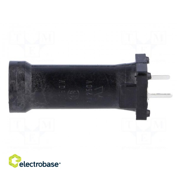 Fuse holder | cylindrical fuses | THT | 5x20mm | -40÷85°C | 6.3A | black image 3