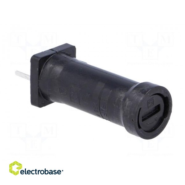 Fuse holder | cylindrical fuses | THT | 5x20mm | -40÷85°C | 6.3A | black image 8
