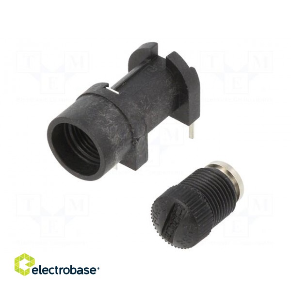 Fuse holder | cylindrical fuses | PCB | 5x20mm | -20÷85°C | 6.3A | 250V фото 1