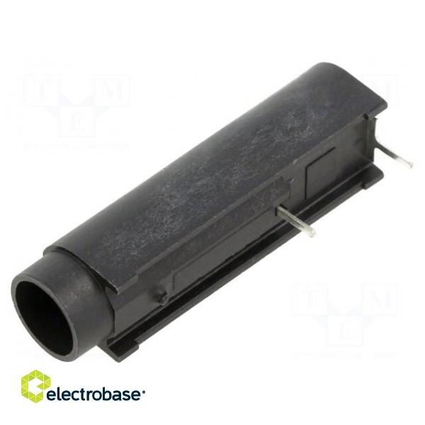 Fuse holder | cylindrical fuses | THT | -40÷85°C | 10A | UL94V-0 | black фото 1