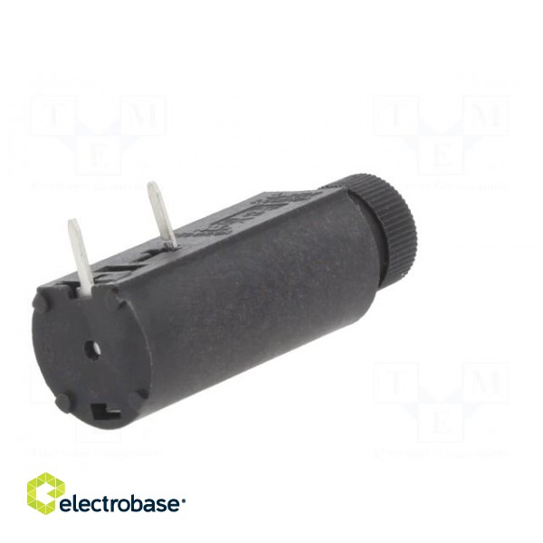 Fuse holder | cylindrical fuses | THT | 5x20mm | -30÷85°C | 10A | black image 6